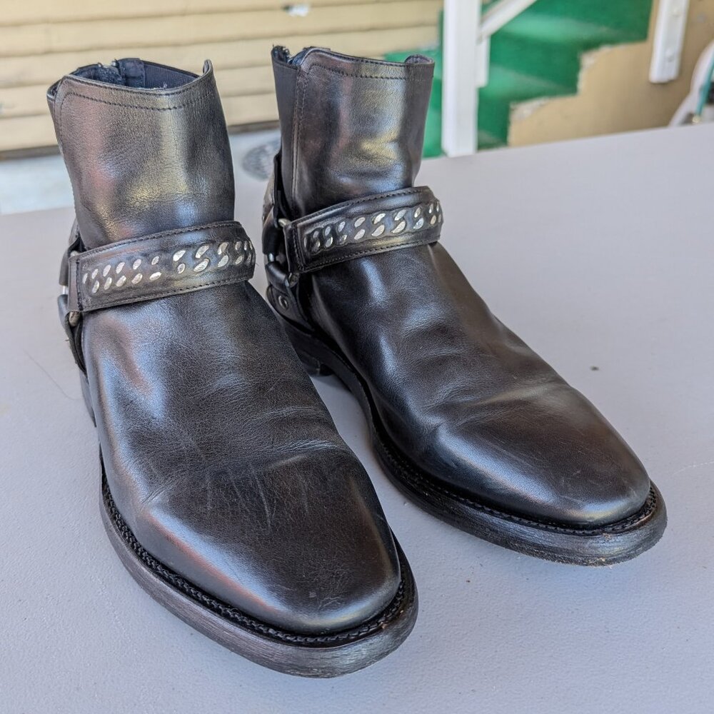 Frye Back-Zip Half Chelsea Leather Boots